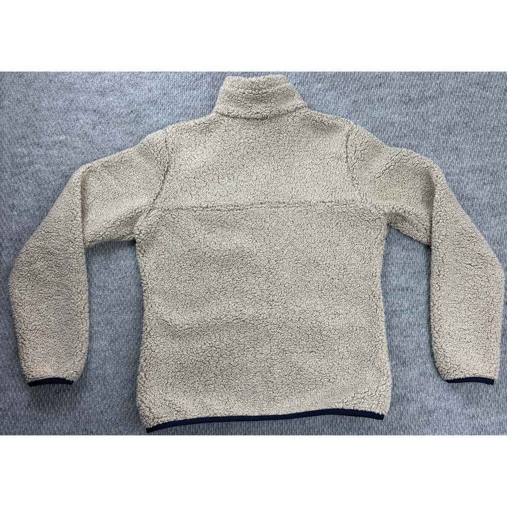 Columbia Mountain Side Sherpa Fleece Jacket Womens M Cream Navy Full Zip - Picture 7 of 8